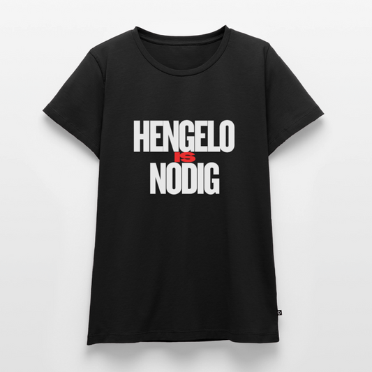 Shirt 'Hengelo is nodig' | Wit | Women - zwart