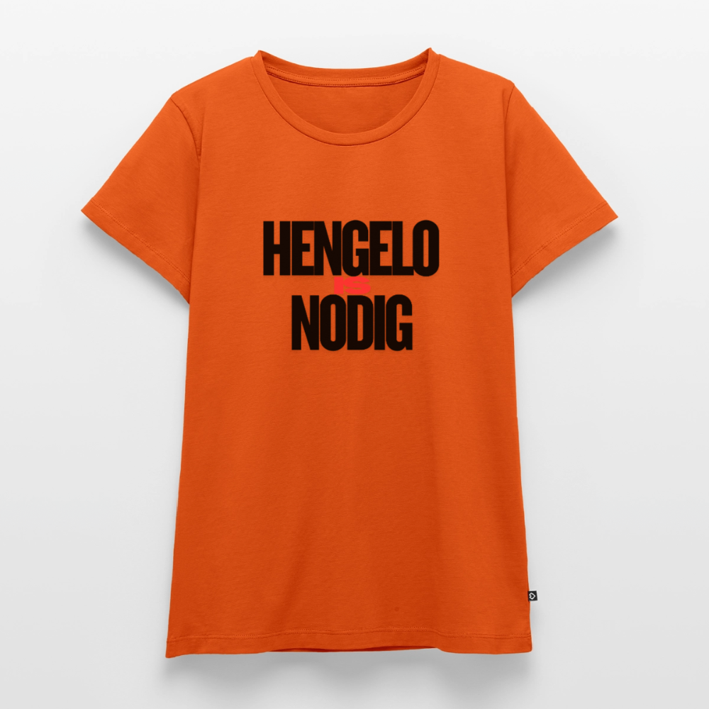 Shirt 'Hengelo is nodig' | Zwart | Women - oranje 