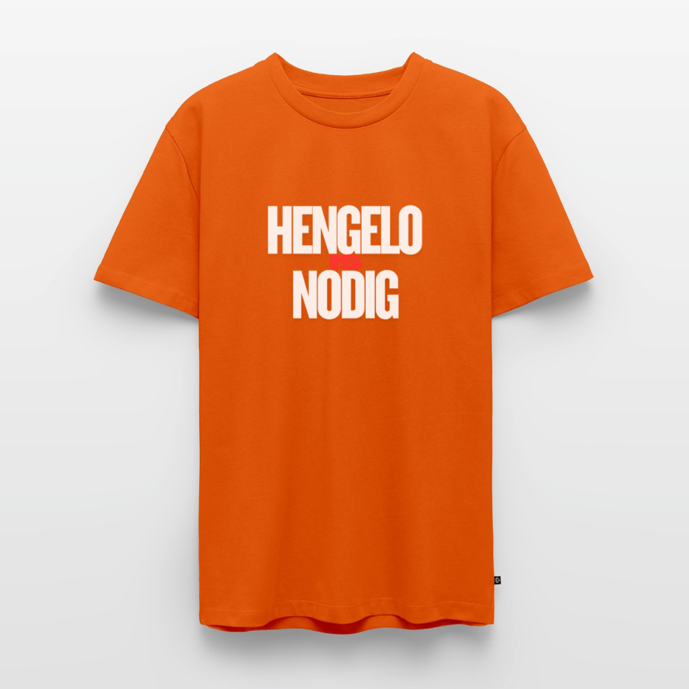 Shirt 'Hengelo is nodig' | Wit | Men - oranje 