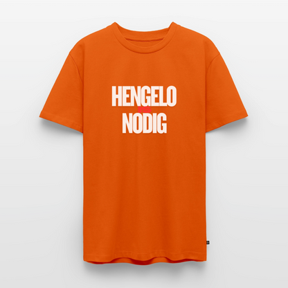 Shirt 'Hengelo is nodig' | Wit | Men - oranje 