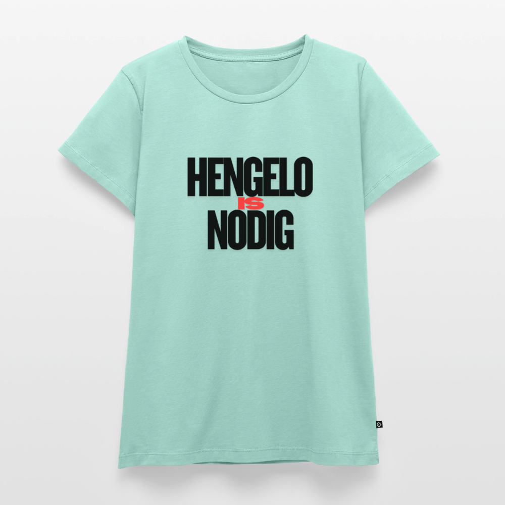 Shirt 'Hengelo is nodig' | Zwart | Women - mint 