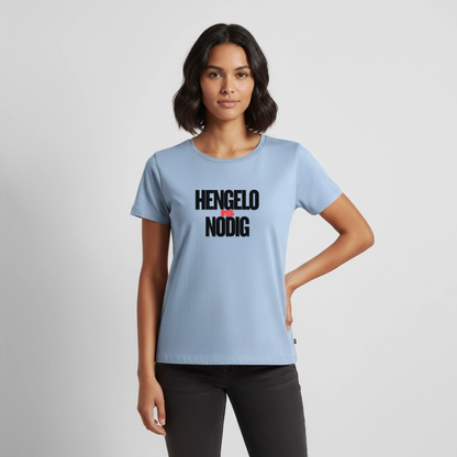 Shirt 'Hengelo is nodig' | Zwart | Women - lichtblauw