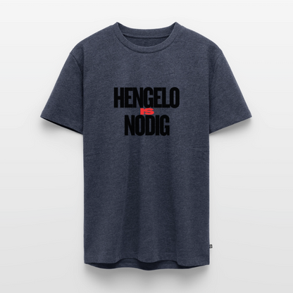 Shirt 'Hengelo is nodig' | Zwart | Men - jeansblauw 