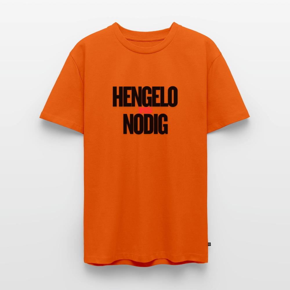 Shirt 'Hengelo is nodig' | Zwart | Men - oranje 