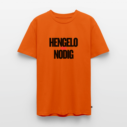 Shirt 'Hengelo is nodig' | Zwart | Men - oranje 