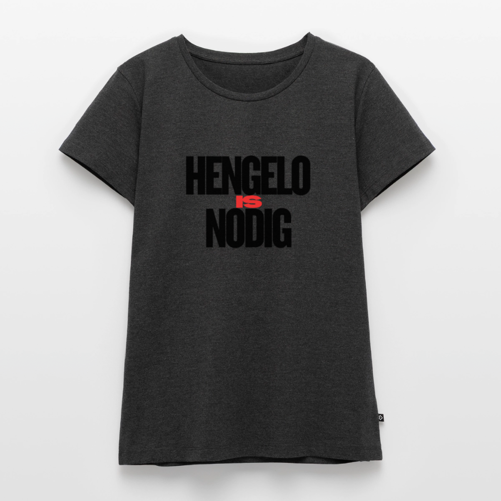 Shirt 'Hengelo is nodig' | Zwart | Women - antraciet gemêleerd