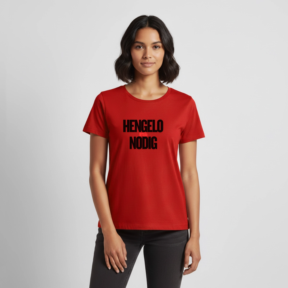 Shirt 'Hengelo is nodig' | Zwart | Women - rood