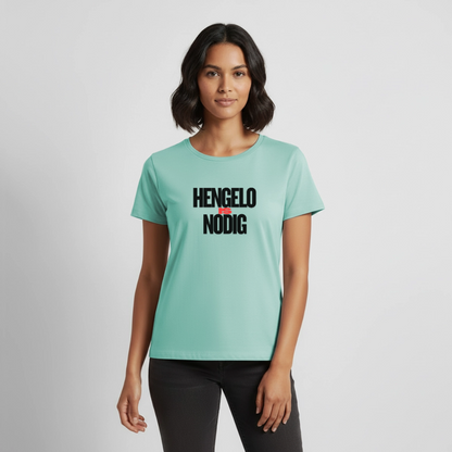 Shirt 'Hengelo is nodig' | Zwart | Women - mint 