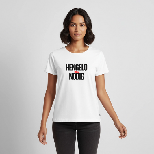 Shirt 'Hengelo is nodig' | Zwart | Women - wit