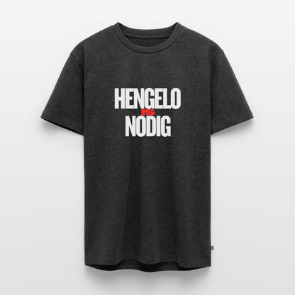 Shirt 'Hengelo is nodig' | Wit | Men - antraciet gemêleerd