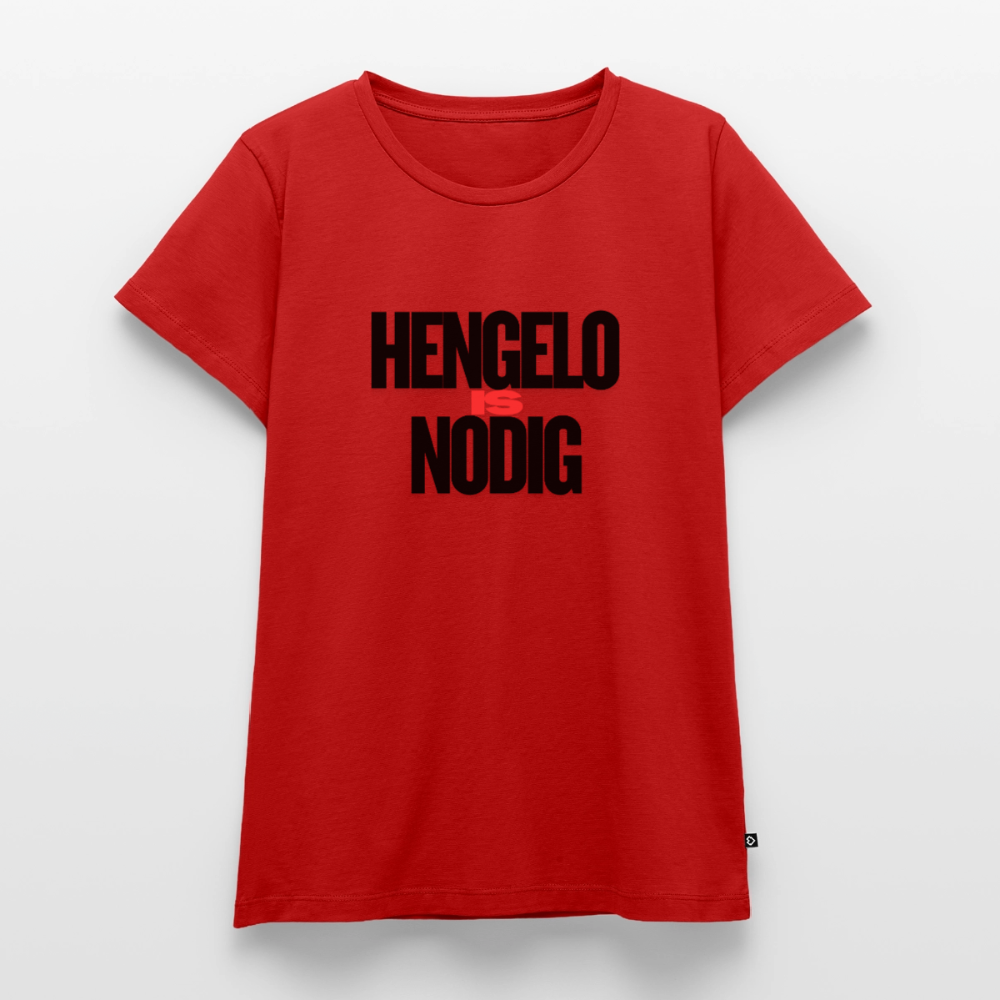 Shirt 'Hengelo is nodig' | Zwart | Women - rood