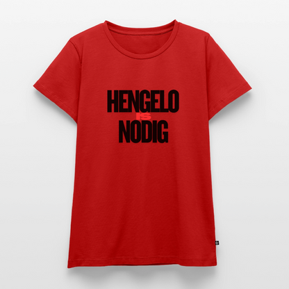 Shirt 'Hengelo is nodig' | Zwart | Women - rood