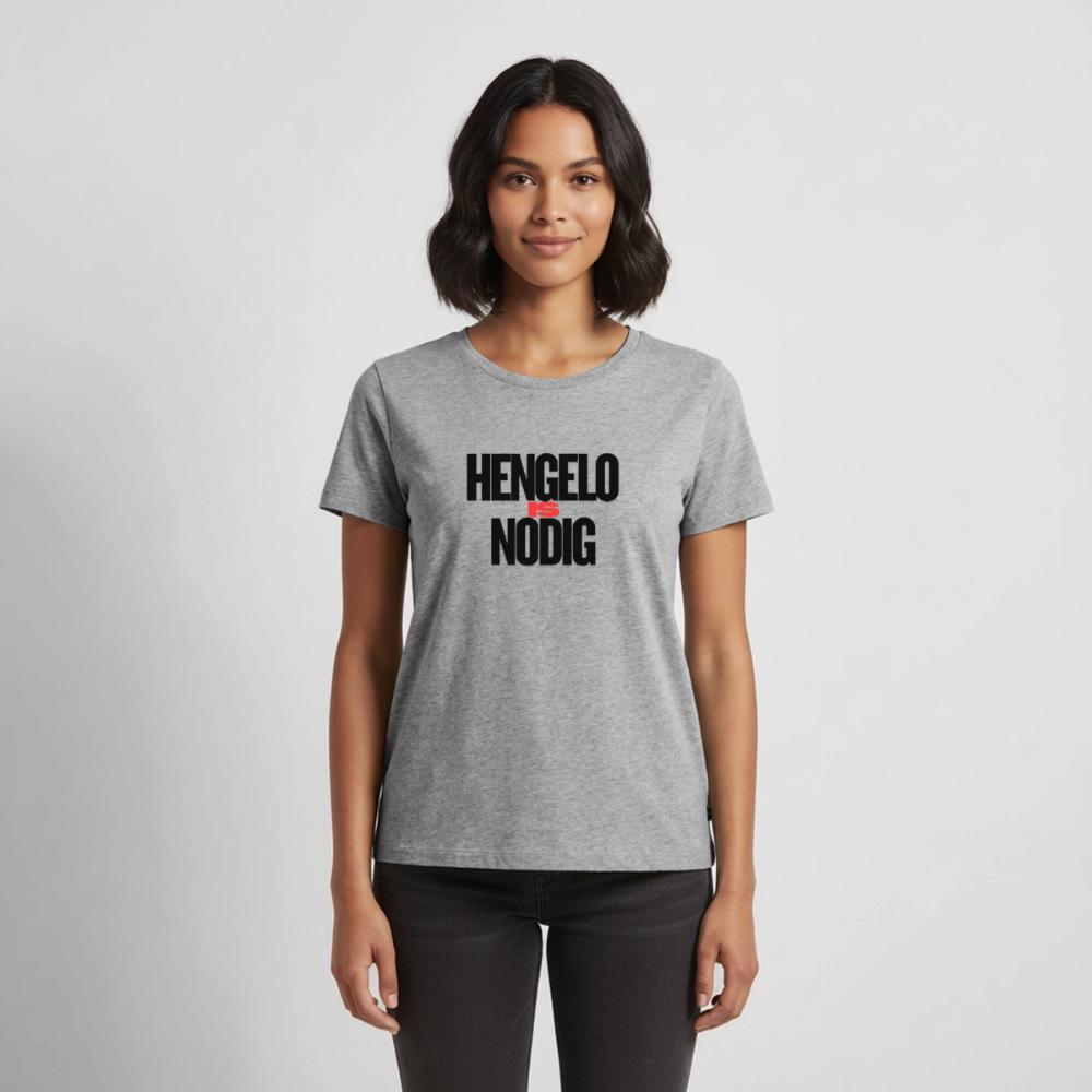 Shirt 'Hengelo is nodig' | Zwart | Women - grijs gemêleerd