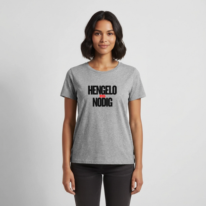 Shirt 'Hengelo is nodig' | Zwart | Women - grijs gemêleerd