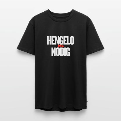 Shirt 'Hengelo is nodig' | Wit | Men - zwart