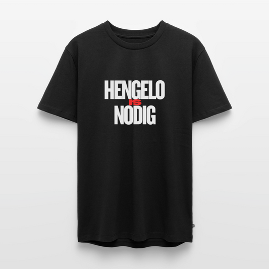 Shirt 'Hengelo is nodig' | Wit | Men - zwart