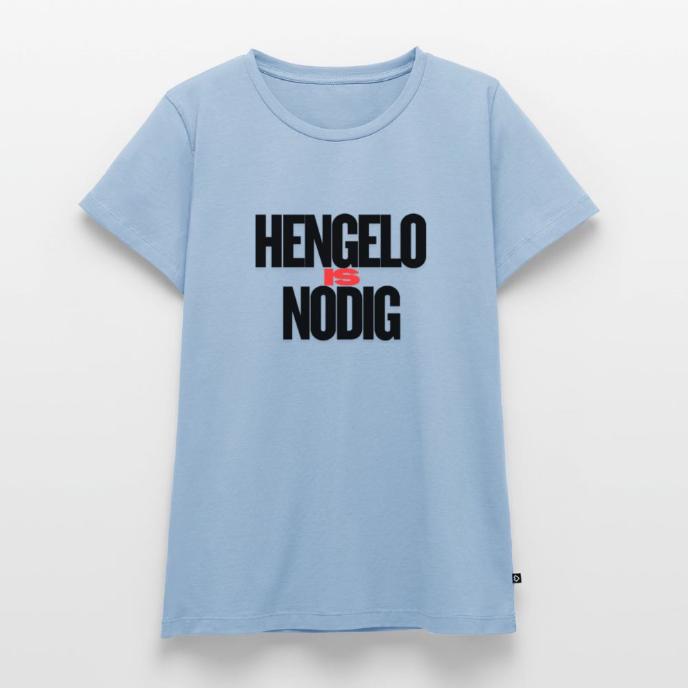 Shirt 'Hengelo is nodig' | Zwart | Women - lichtblauw