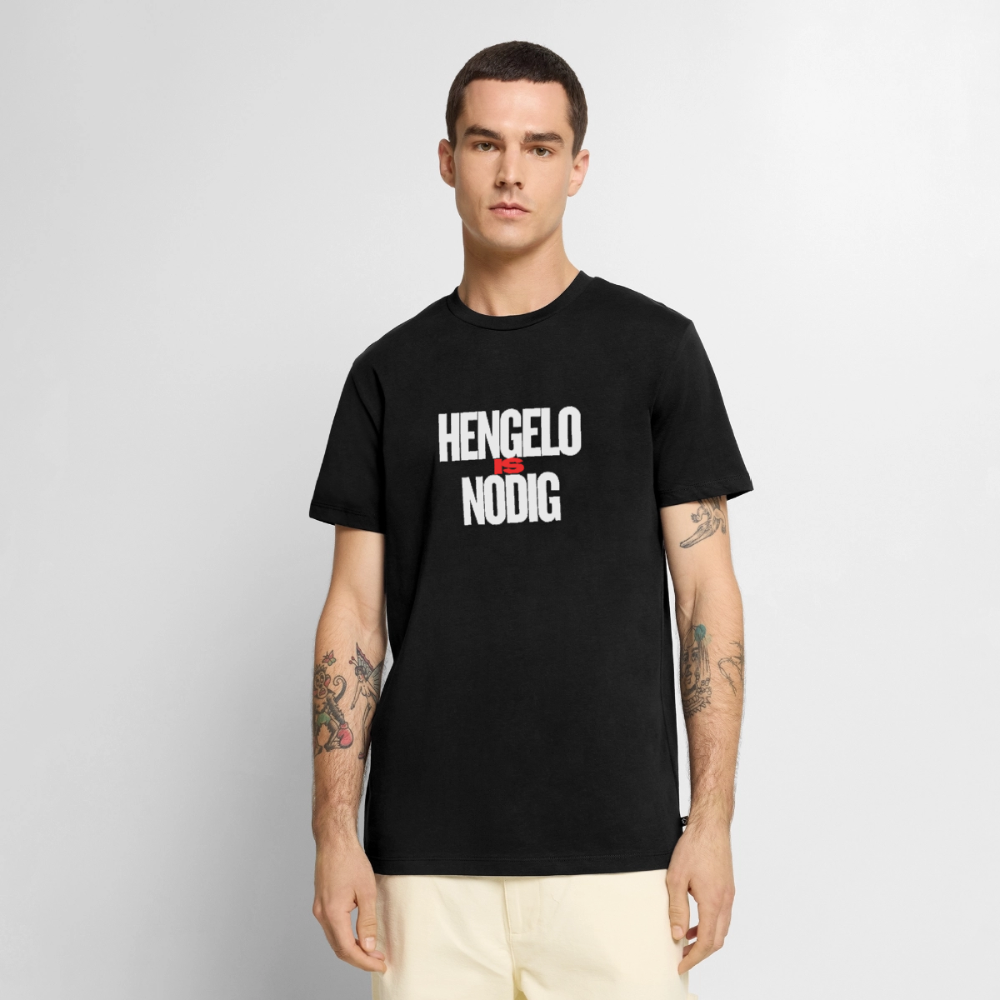 Shirt 'Hengelo is nodig' | Wit | Men - zwart